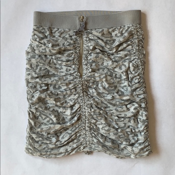 NWT Rebecca Taylor Ruched Leopard Print Mini Skirt XS - Picture 4 of 6